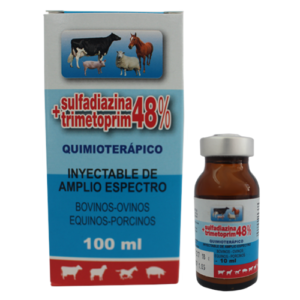SULFADIAZINA + TRIMETOPRIM 48% INYECTABLE